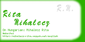 rita mihalecz business card